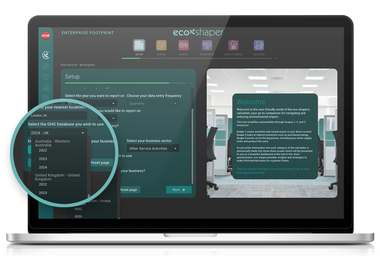 select GHG regional databases