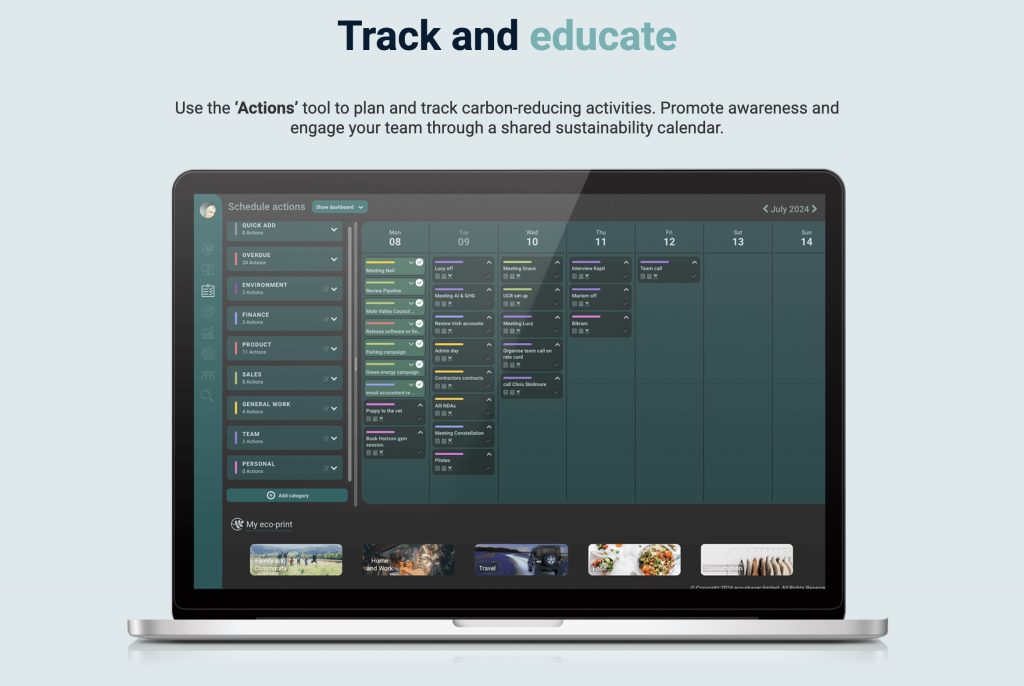 Scope 3 data collection, carbon-reducing activities