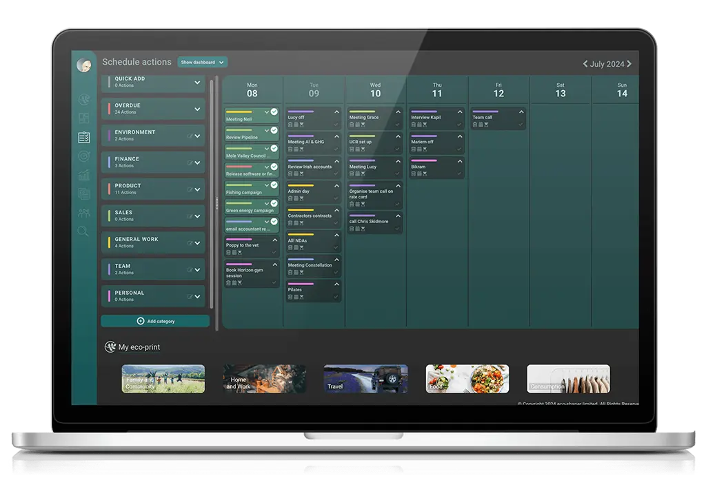 schedule personal actions